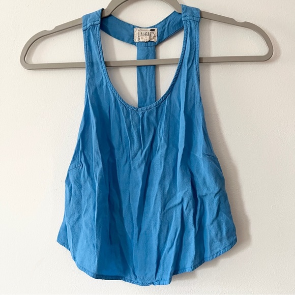 LA Hearts Blue Crop Top Size S - Picture 2 of 6